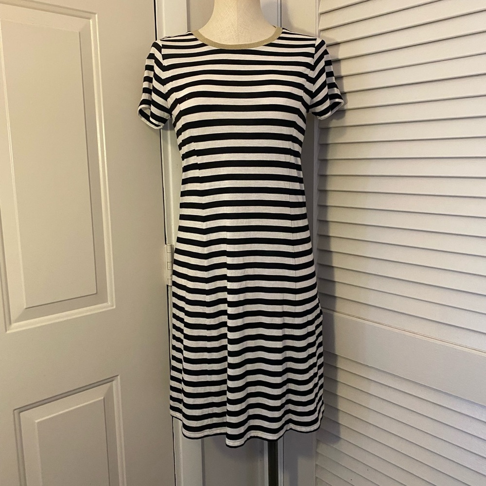 Michael Kors Striped Black and White Mini Dress- Size Small